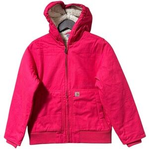 Carhartt Kid’s Canvas Insulated Hooded Active Jacket Size M (10/12)